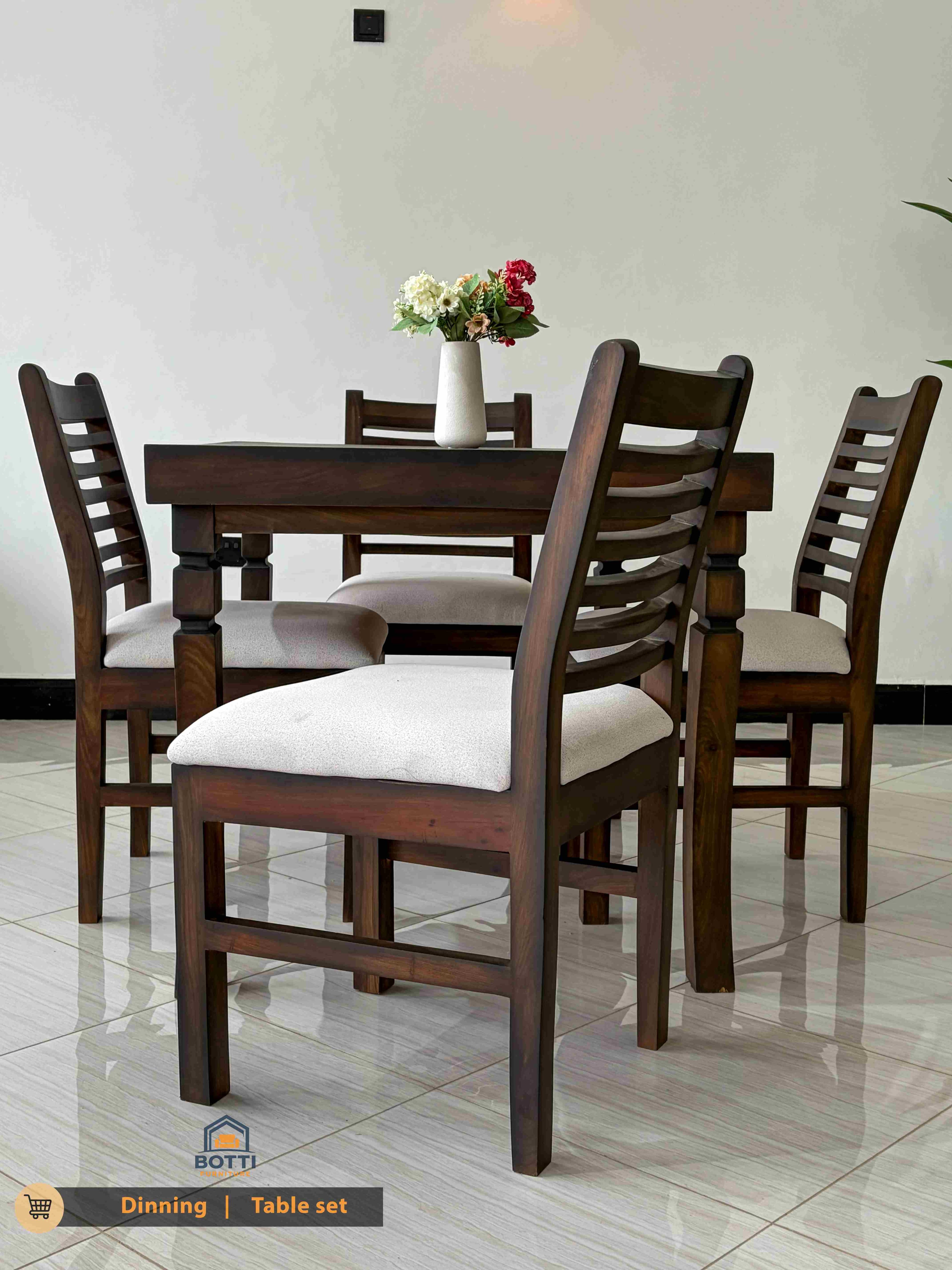 Valdora 4-Seater Wooden Dining Set product image