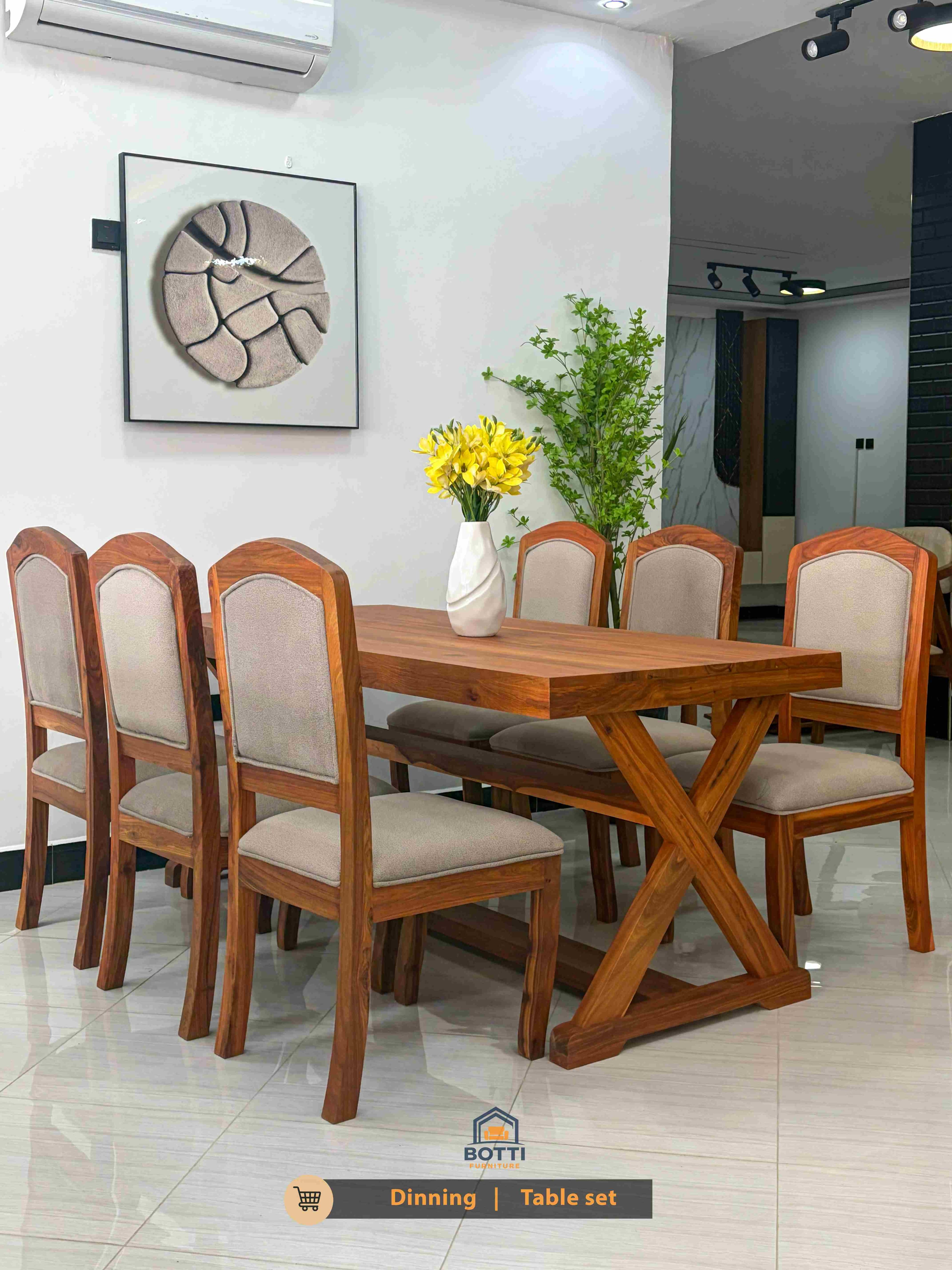 Aurelio 6-Seater Wooden Dining Set product image
