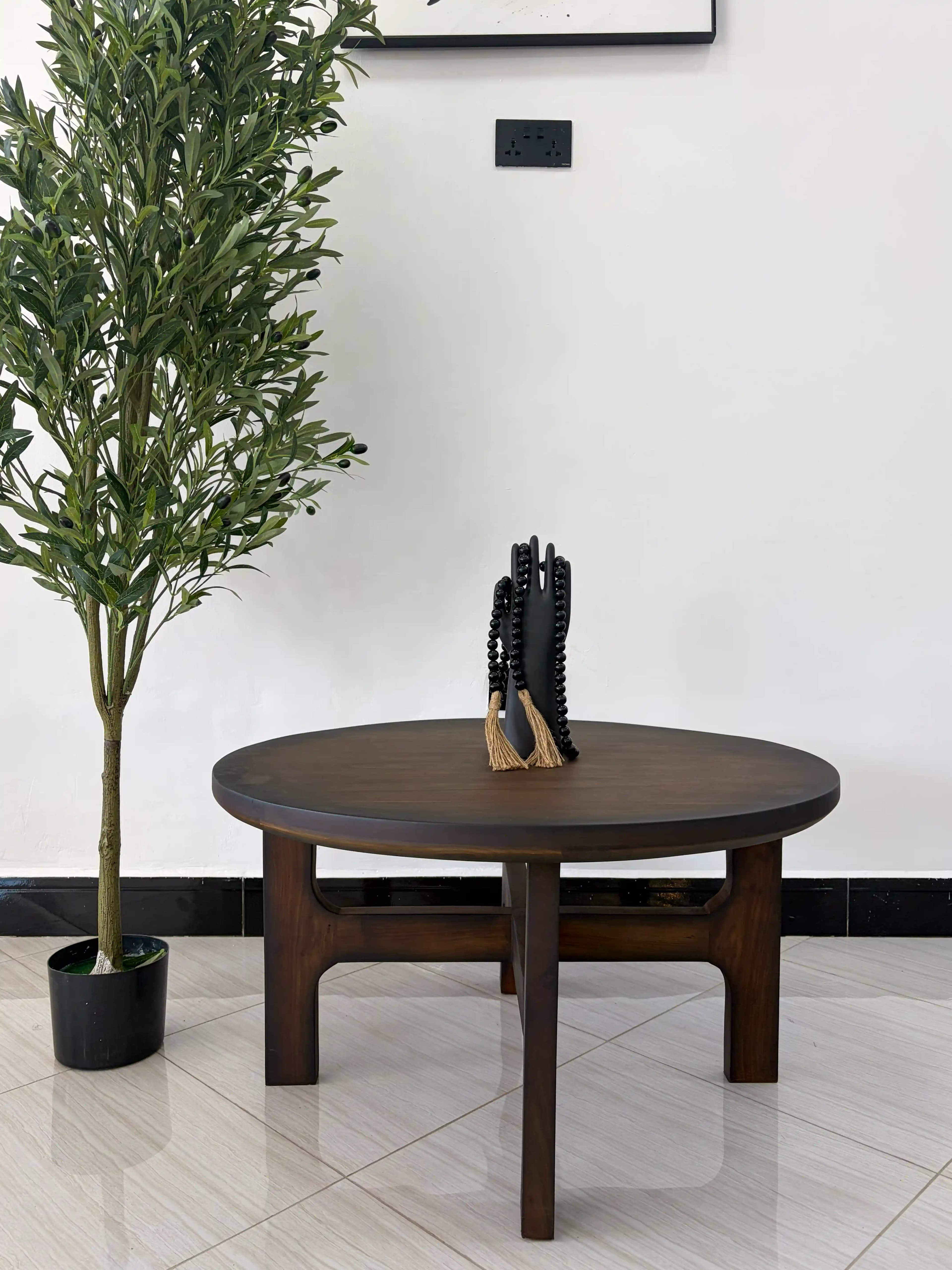 Arc Coffee Table – Modern Round Wooden Coffee Table product image