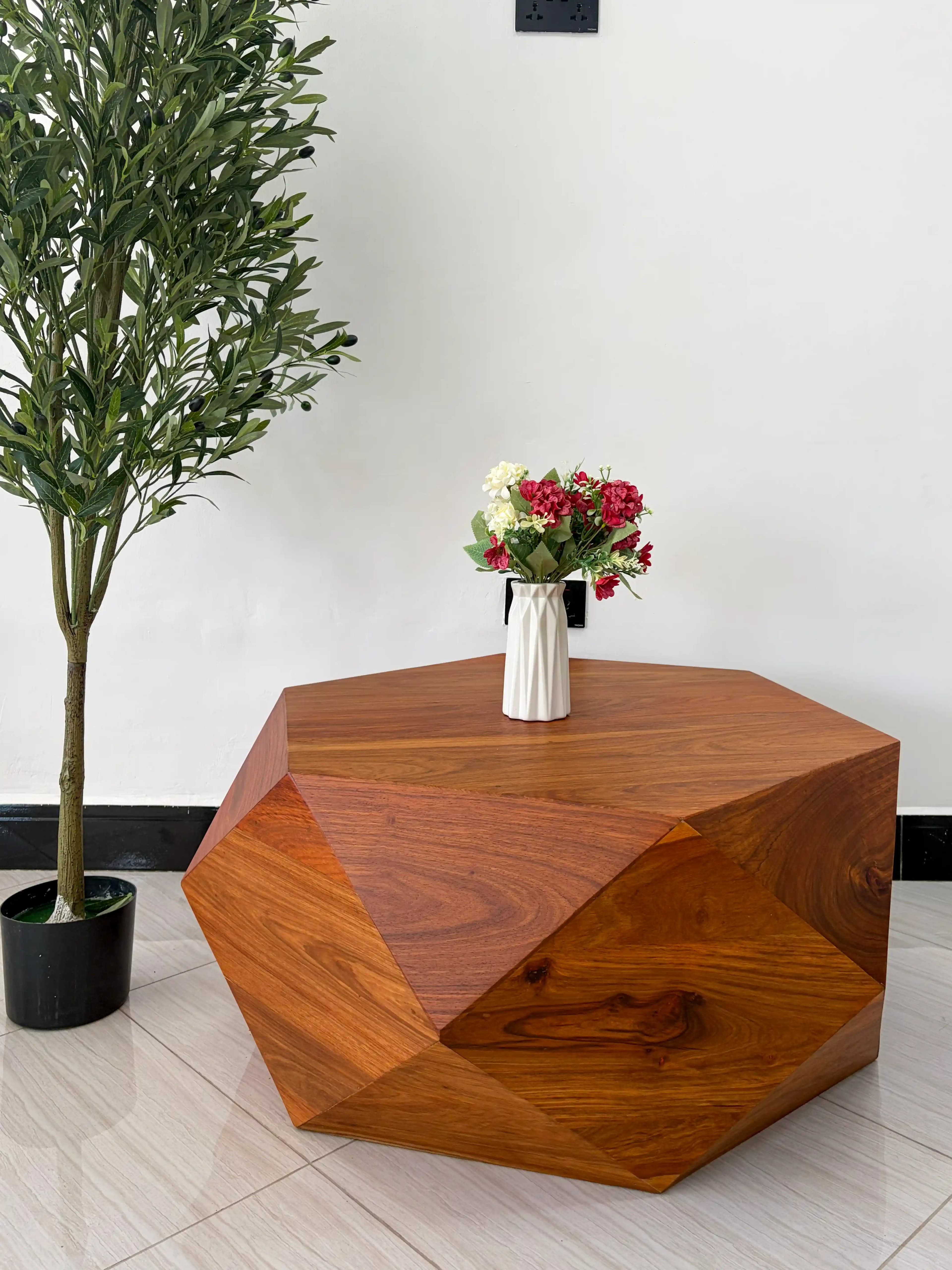 Diamond Coffee Table – Modern Geometric Wooden Coffee Table product image